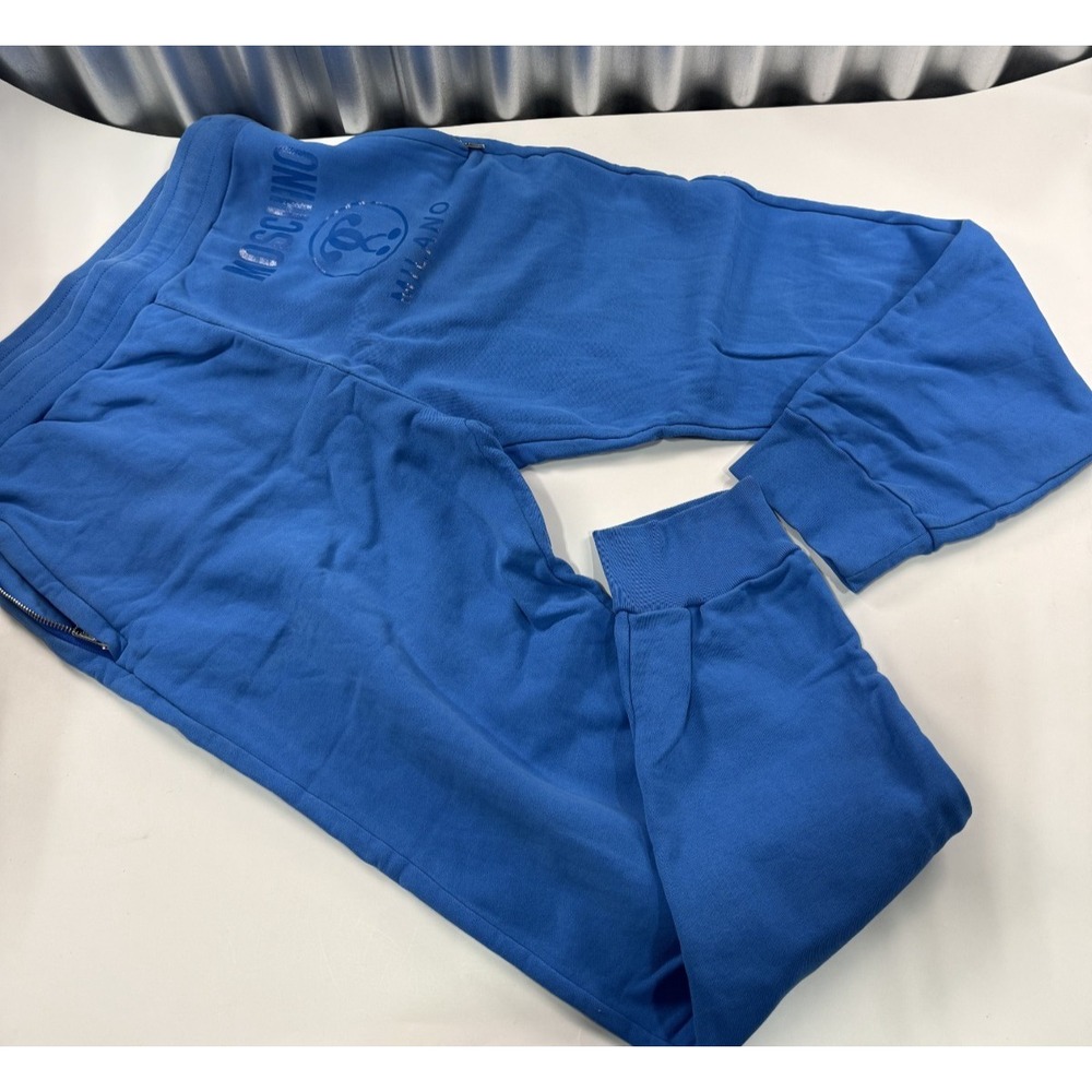 MOSCHINO Men's Double Question Mark Track in Blue USA 36 / EU 52 - Only Pants